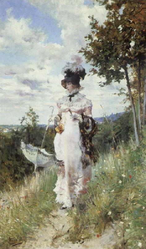 Giovanni Boldini Afternoon Stroll oil painting picture